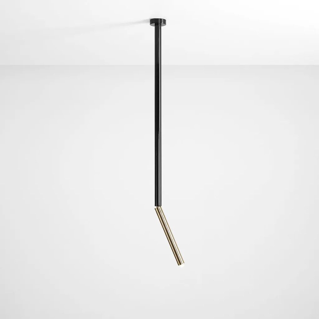 ALDEX 1067PL_G1_L STICK Hengeres Mennyezeti Lámpa Fekete, Arany G9 IP20