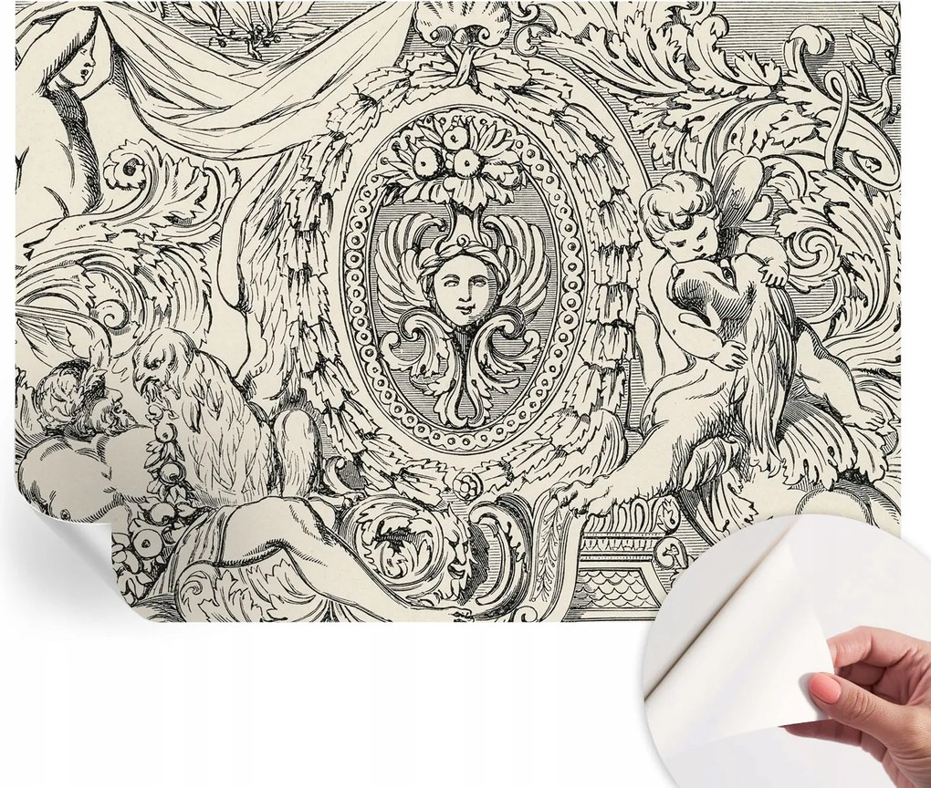 Öntapadós tapéta Fali furnér 3D hatás Gazdag díszek 312x219