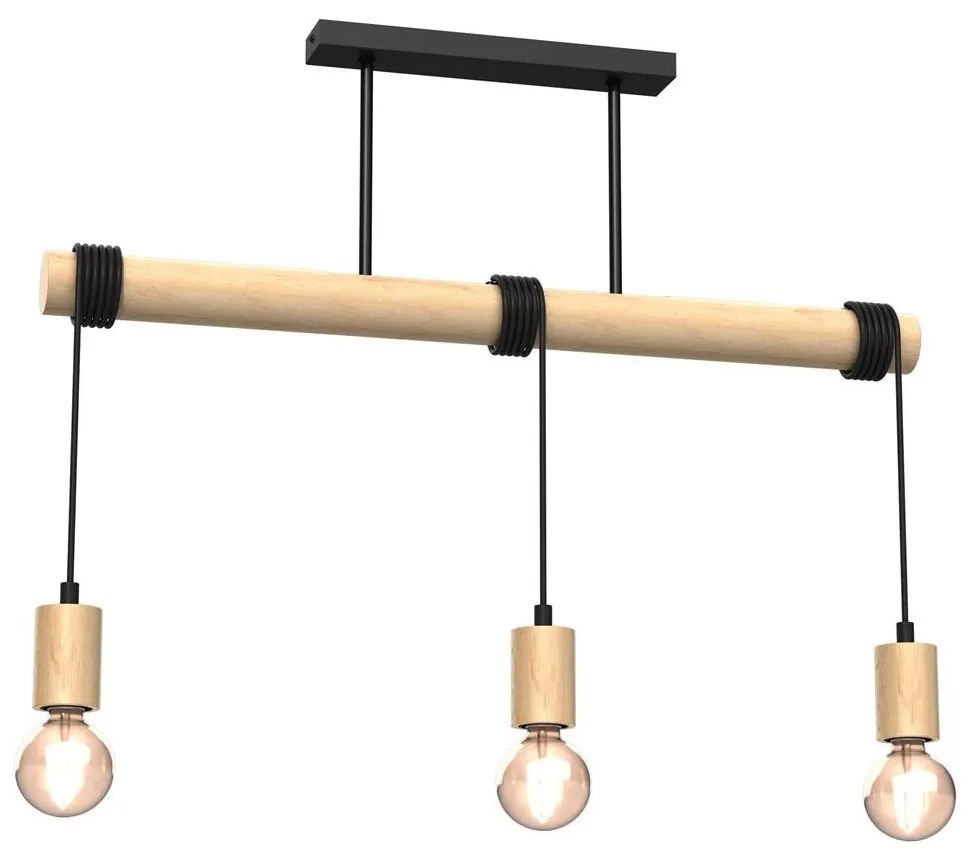 Felületre szerelhető csillár VIGA 3xE27/60W/230V fa