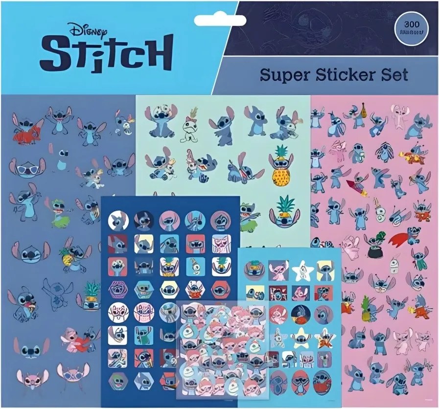 Disney Lilo és Stitch, A csillagkutya Happy matrica szett XL