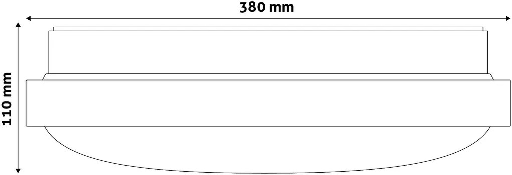 Avide LED Mennyezeti Lámpa Pandora (Alu) 24W 380*110mm CW 6400K