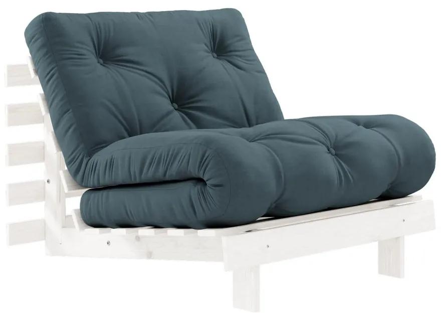 Roots White/Petrol Blue méregzöld kinyitható fotel - Karup Design