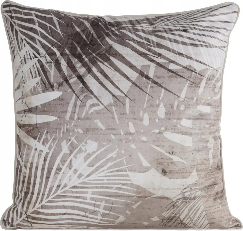Dekoratív párnahuzat Salma 60x60 Eurofirany krém bézs hamuszürke kert