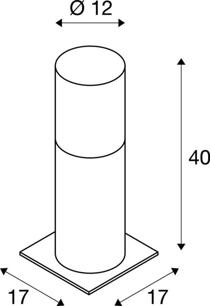 SLV 1000665 LISENNE Modern Kültéri Állólámpa Barna, Szürke E27 IP54