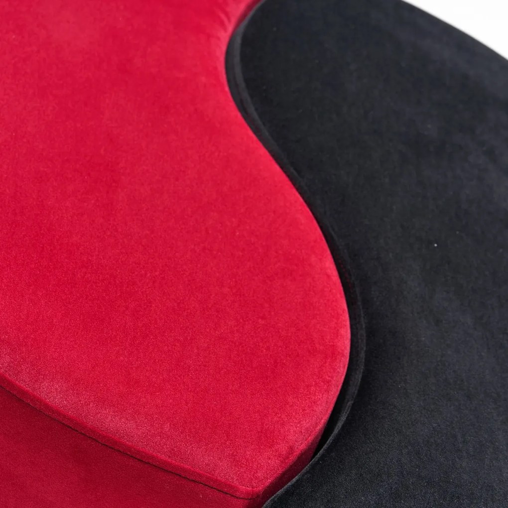 Alis Puf Red and Black zsámoly