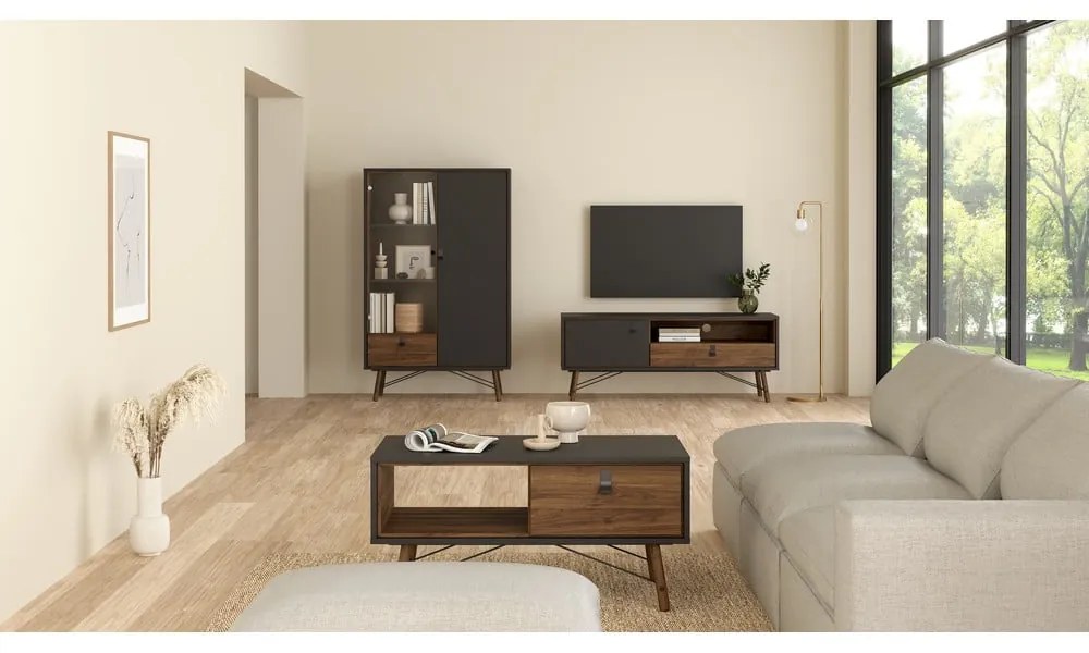 Sötétbarna dohányzóasztal 48x102 cm Ry – Tvilum