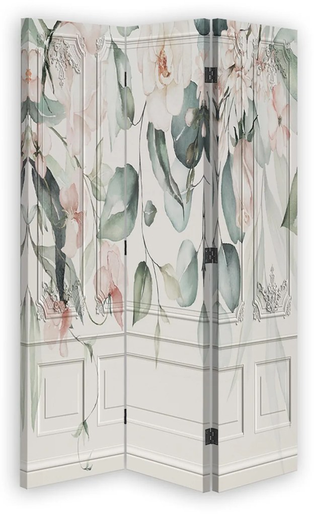 Gario Paraván Pasztell virágok Méret: 145 x 170 cm, Kivitelezés: Klasszikus paraván