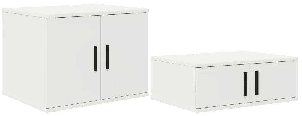 Fehér Tároló Szekrény 108x41x40 cm Mérnöki Fából