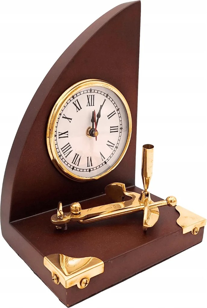 Tengerész Asztali Óra és Tolltartó Yacht Szett Dekoráció