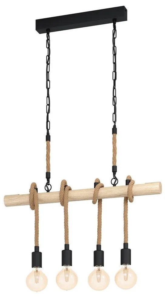 Eglo 43318 - Csillár láncon YOUNGSTOWN 4xE27/40W/230V