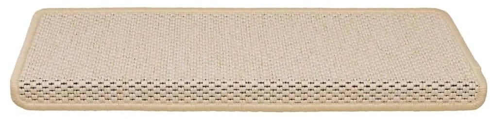 30 db Berber lépcsőszőnyegek öntapadós szizál kinézetű 65x21x4 cm