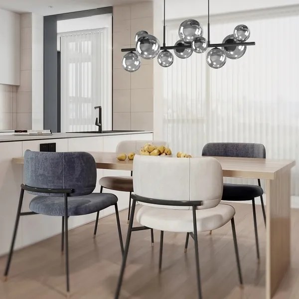 ONLI - Csillár zsinóron PALOMA 10xG9/10W/230V fekete/füstös