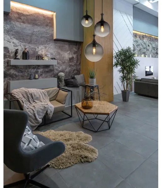 Globo 15885-3H - Csillár zsinóron DALTON 3xE27/10W/230V átm. 48 cm fekete