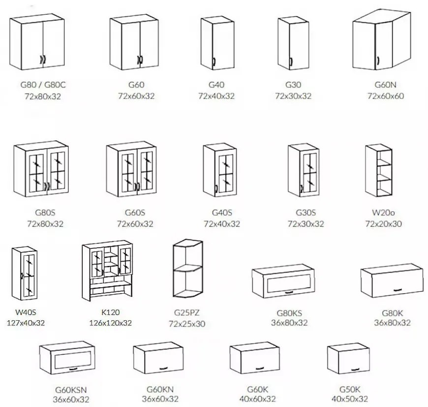 Provance G50K felső konyhai tároló szekrény Sosna Andersen N