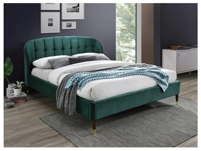 CANNES Velvet kárpitozott ágy, 160x200, bluvel 78