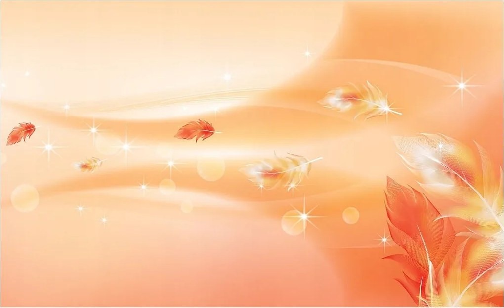 Tapéta Pasztell Toll Selyem Levegő Akvarell Meleg 254x184 +ragasztó