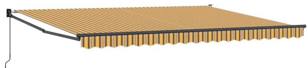 kézi behúzható napernyő multiszínű csíkozás 450x300 cm