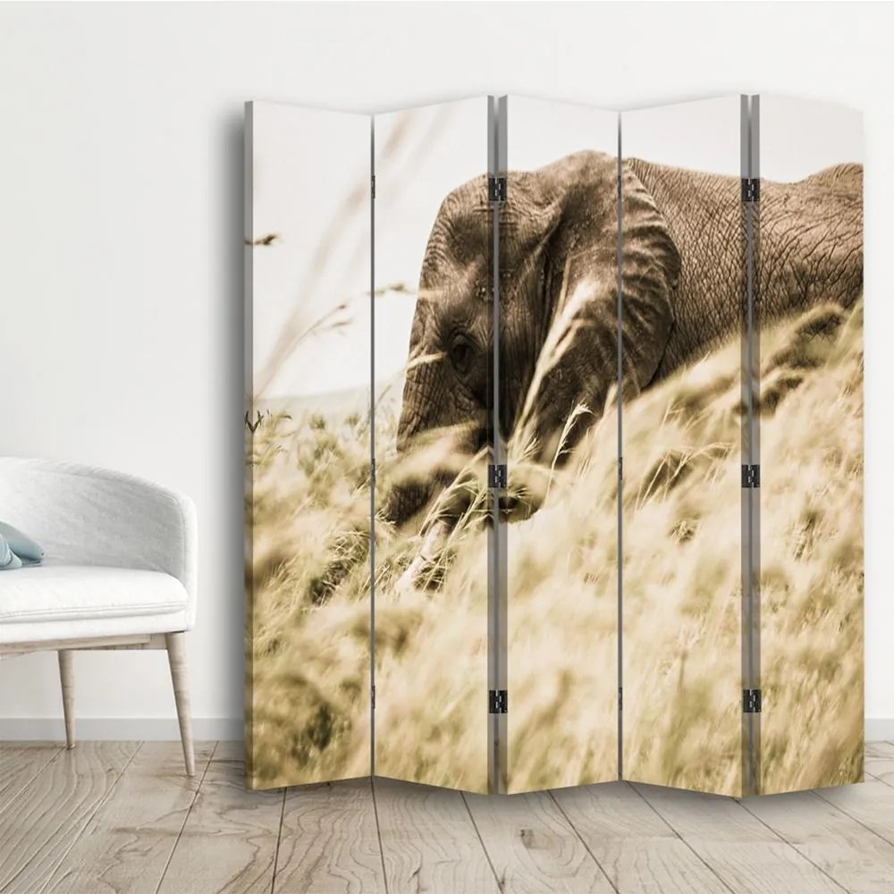 Gario Paraván Elefánt vándorlás Méret: 180 x 170 cm, Kivitelezés: Klasszikus paraván