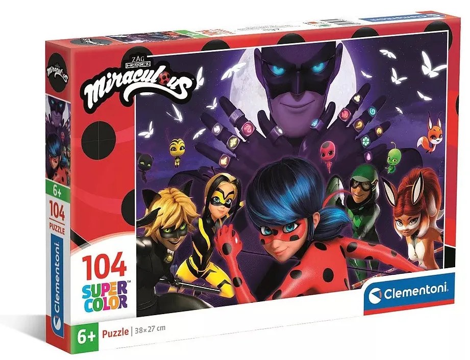 Katicabogár és Fekete macska kalandjai Hawk Moth 104 db-os puzzle Clementoni