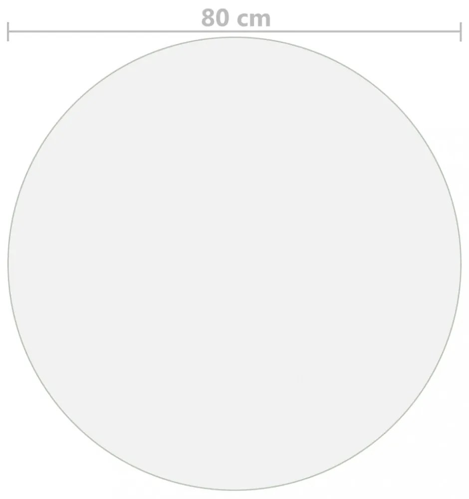 átlátszó PVC védőabrosz Ø 80 cm 2 mm