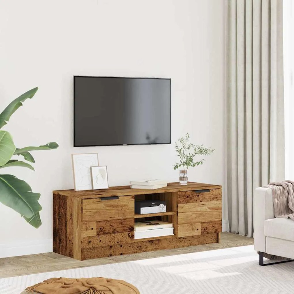 TV szekrény Régi fa 102x35x36,5 cm Gépelt fa