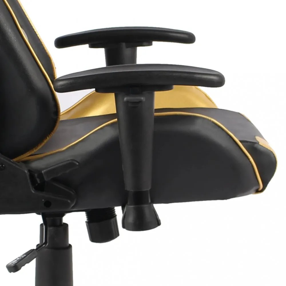 aranyszínű PVC forgó gamer szék