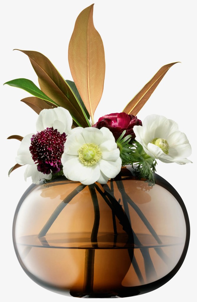 Epoque váza, m. 18 cm, fényes borostyán - LSA international