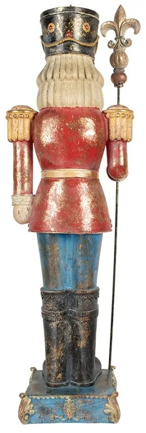 Vintage nagy diótörő figura kék 99 cm