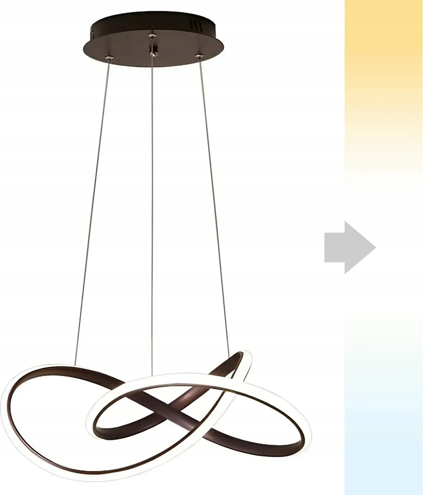 Led Lámpa Nappaliba Függesztett Modern Fekete Csíllár Fehér Neutrális