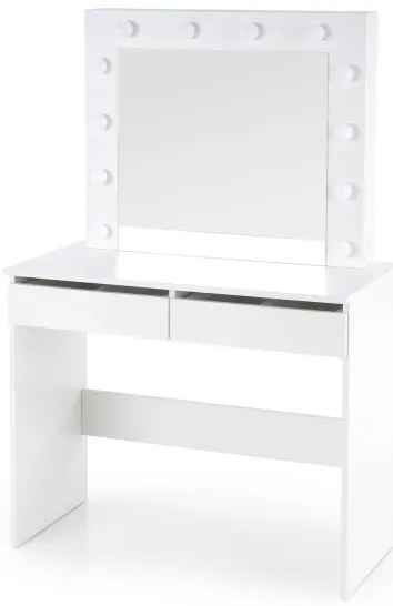 Sminkasztal LED-világítással HOLLYWOOD 140x94 cm fehér