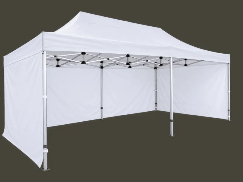 Party sátor 8 × 4 m PROFI HEXA, Fehér