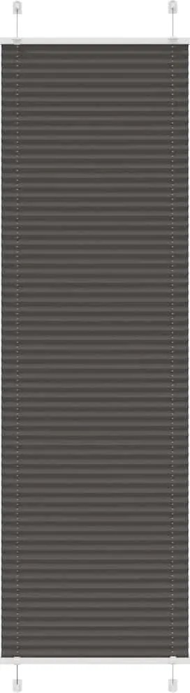 vidaXL pliszírozott redőny fekete 65x200 cm szövetszélesség 64,4 cm