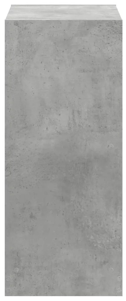 betonszürke szerelt fa könyvespolc 68,5 x 32 x 75 cm