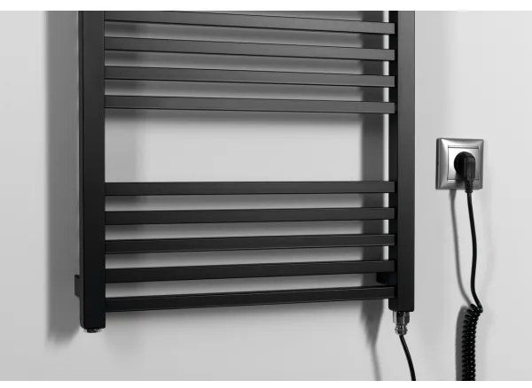 Sapho - METRO-E elektromos törölközőszárító 400W/230V 50x106 cm matt fekete