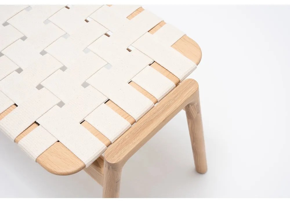 Fehér-natúr színű pad Klupa - Gazzda