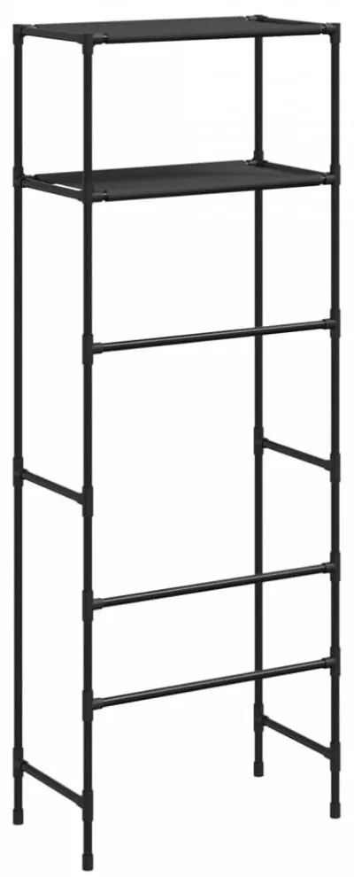 2 szintes fekete vas wc feletti tárolóállvány 53,5x28x143 cm
