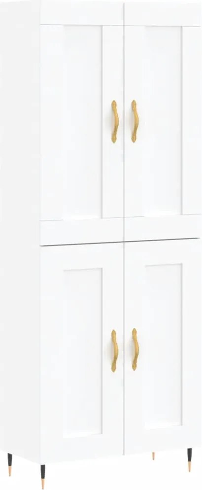 vidaXL fehér szerelt fa magasszekrény 69,5 x 34 x 180 cm