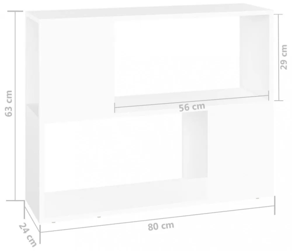 fehér szerelt fa TV-szekrény 80 x 24 x 63 cm