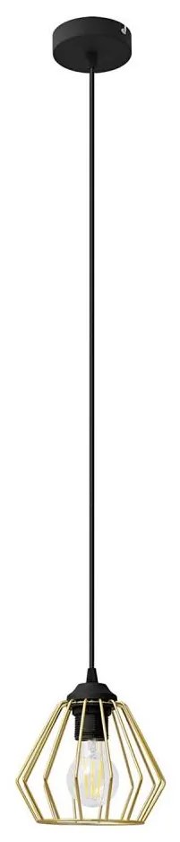 Csillár zsinóron AGAT 1xE27/15W/230V arany/fekete