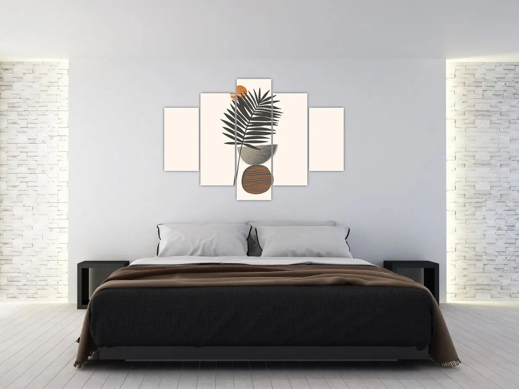 Kép - Absztrakció pálmalevéllel (150x105 cm)