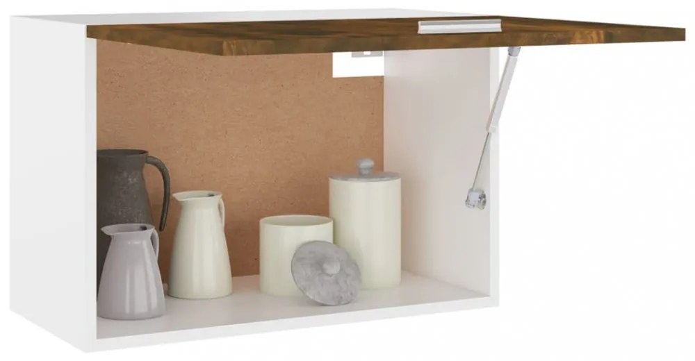 “Lyon” füstös tölgy színű szerelt fa függőszekrény 60x31x40 cm