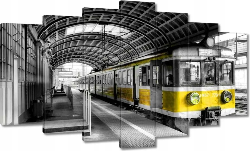 Vászonkép 140x80 Sárga vonat