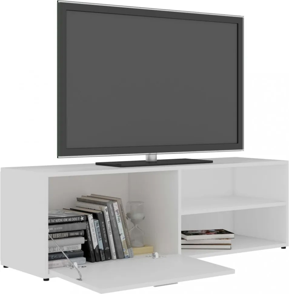 fehér szerelt fa TV-szekrény 120 x 34 x 37 cm