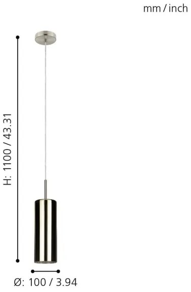 Eglo 98696 - Csillár zsinóron SELVINO 1xE27/15W/230V