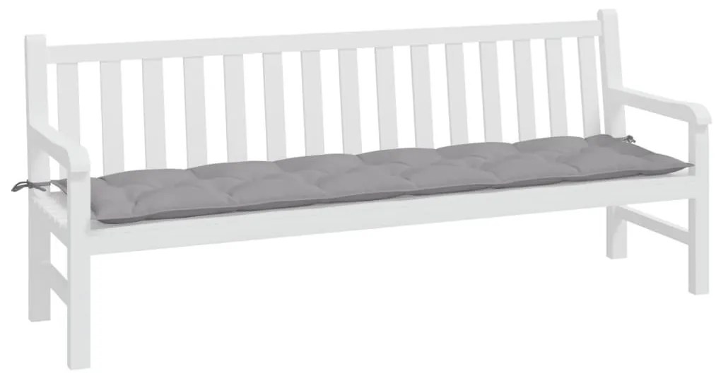 szürke oxford szövet kerti padpárna 200 x 50 x 7 cm