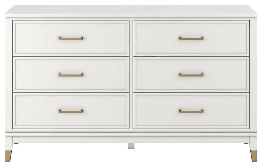 Westerleigh fehér komód, 144 x 85 cm - CosmoLiving by Cosmopolitan