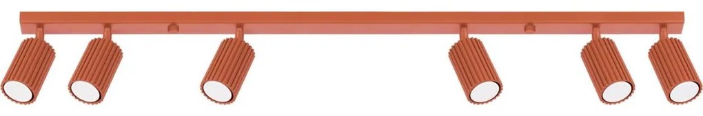 Sollux SL.1642 - Spotlámpa KARBON 6xGU10/10W/230V piros