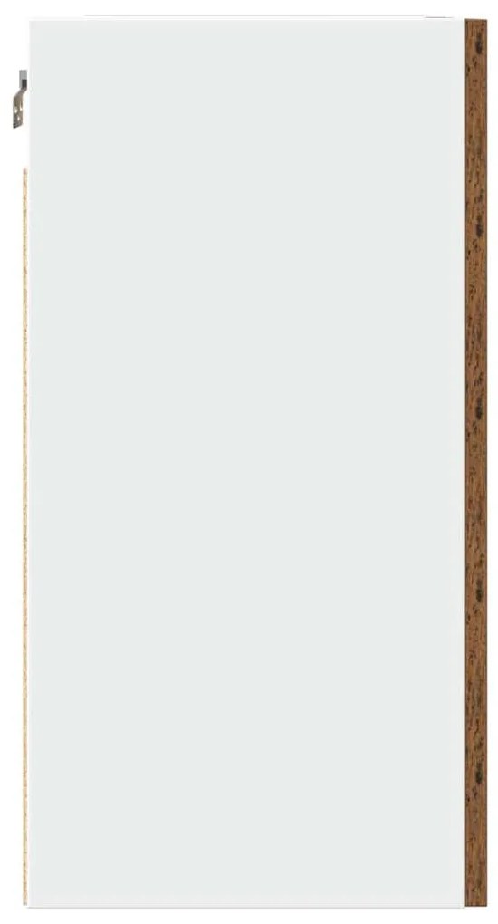 2 db antik fa színű szerelt fa függő szekrény 50 x 31 x 60 cm
