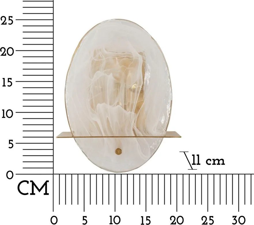 Aranyszínű üveg fali lámpa Portlan – Mauro Ferretti
