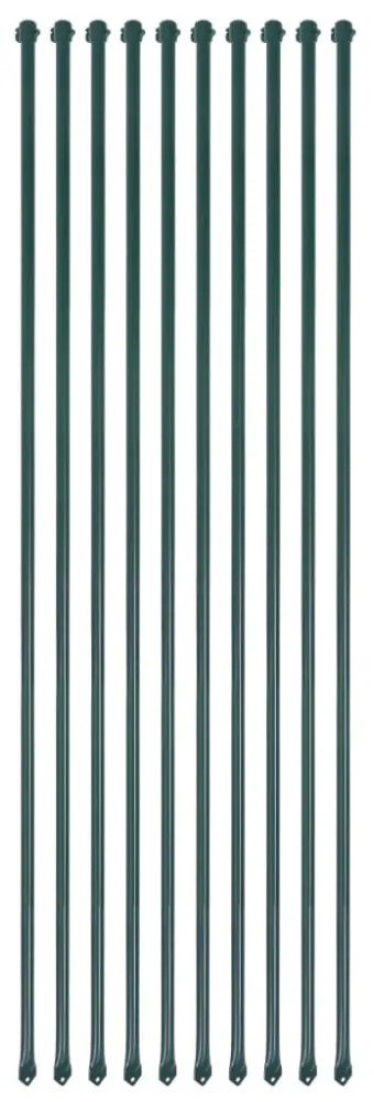 10 db zöld kerti növénytámasztó rúd 1,5 m